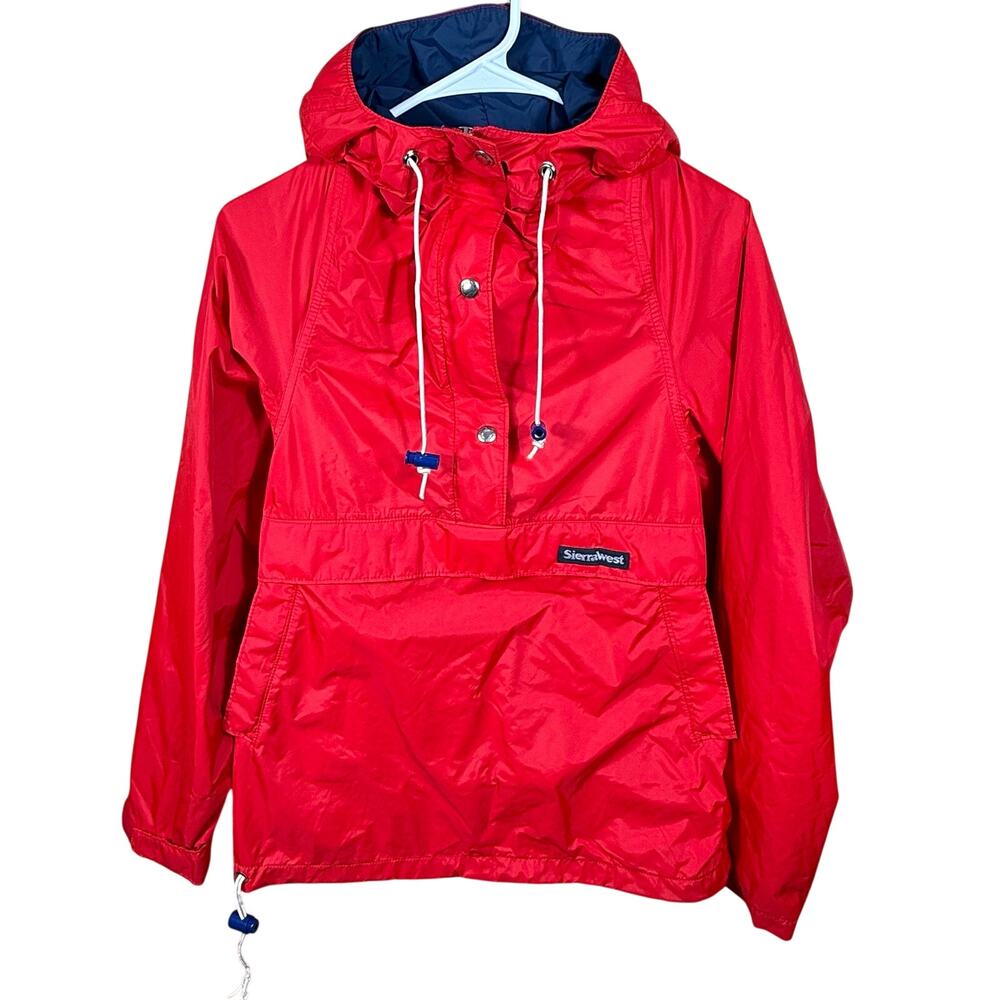 Vtg Sierra West Anorak Jacket Womens Size S Red Pullover Coat Gore-Tex